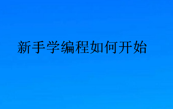 新手學(xué)編程如何開(kāi)始