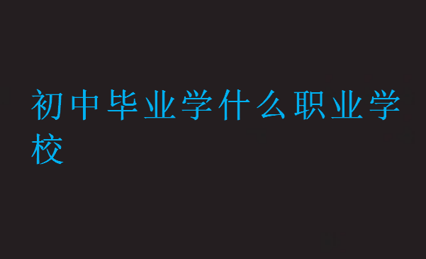 初中畢業(yè)學(xué)什么職業(yè)學(xué)校
