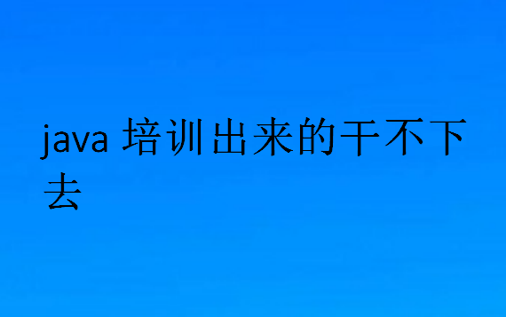 java培訓(xùn)出來的干不下去