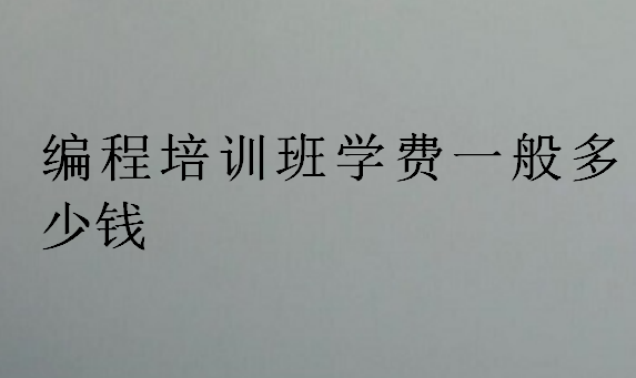 編程培訓(xùn)班學(xué)費(fèi)一般多少錢