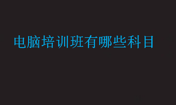 電腦培訓(xùn)班有哪些科目