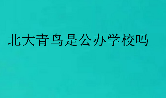 北大青鳥是公辦學校嗎