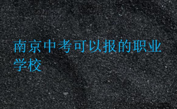 南京中考可以報的職業(yè)學校