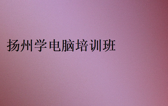 揚(yáng)州學(xué)電腦培訓(xùn)班