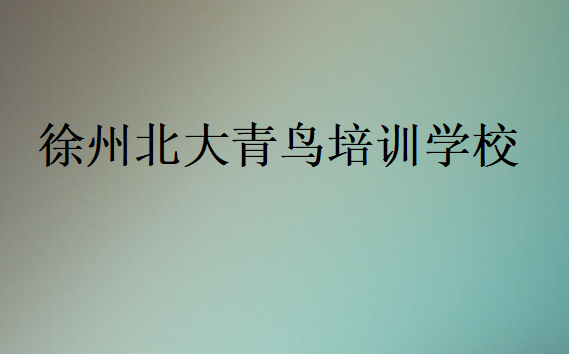 徐州北大青鳥培訓(xùn)學(xué)校