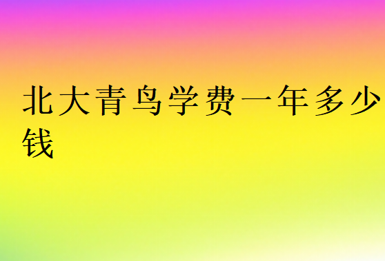 北大青鳥學(xué)費一覽表